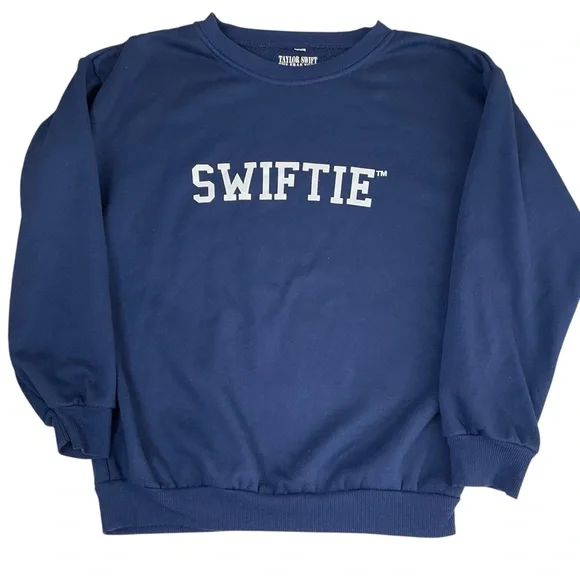 Taylor Swift The Eras Tour SWIFTIE Sweatshirt Navy XS - Picture 7 of 8